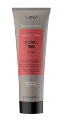 Maska sarkanā krāsā krāsotiem matiem Lakme Teknia Coral Red Mask, 250ml цена и информация | Бальзамы, кондиционеры | 220.lv