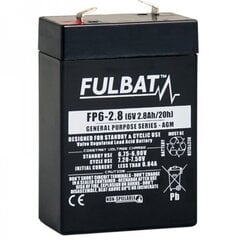 Аккумулятор Fulbat FP6-2.8 T1 2.8 Aч 6В цена и информация | Аккумуляторы | 220.lv