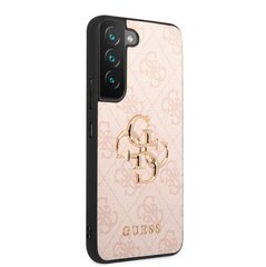 Guess PU 4G Metal Logo Case for Samsung Galaxy S23 Pink cena un informācija | Telefonu vāciņi, maciņi | 220.lv