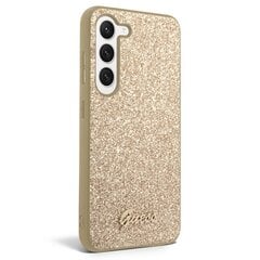 Guess PC|TPU Glitter Flakes Metal Logo Case for Samsung Galaxy S23+ Gold цена и информация | Чехлы для телефонов | 220.lv