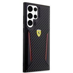 Ferrari PU Carbon Hard Case for Samsung Galaxy S23 Ultra Black цена и информация | Чехлы для телефонов | 220.lv