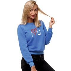 Sieviešu gaiši zils džemperis Love JS/W01-50239-XXL цена и информация | Женские толстовки | 220.lv