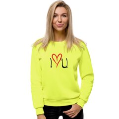 Sieviešu dzeltens džemperis Love JS/W01-50243-XXL цена и информация | Женские толстовки | 220.lv