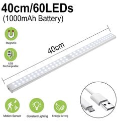 Bezvadu 60 LED gaisma ar kustības sensoru, 2.8W, LIVMAN цена и информация | Монтируемые светильники, светодиодные панели | 220.lv