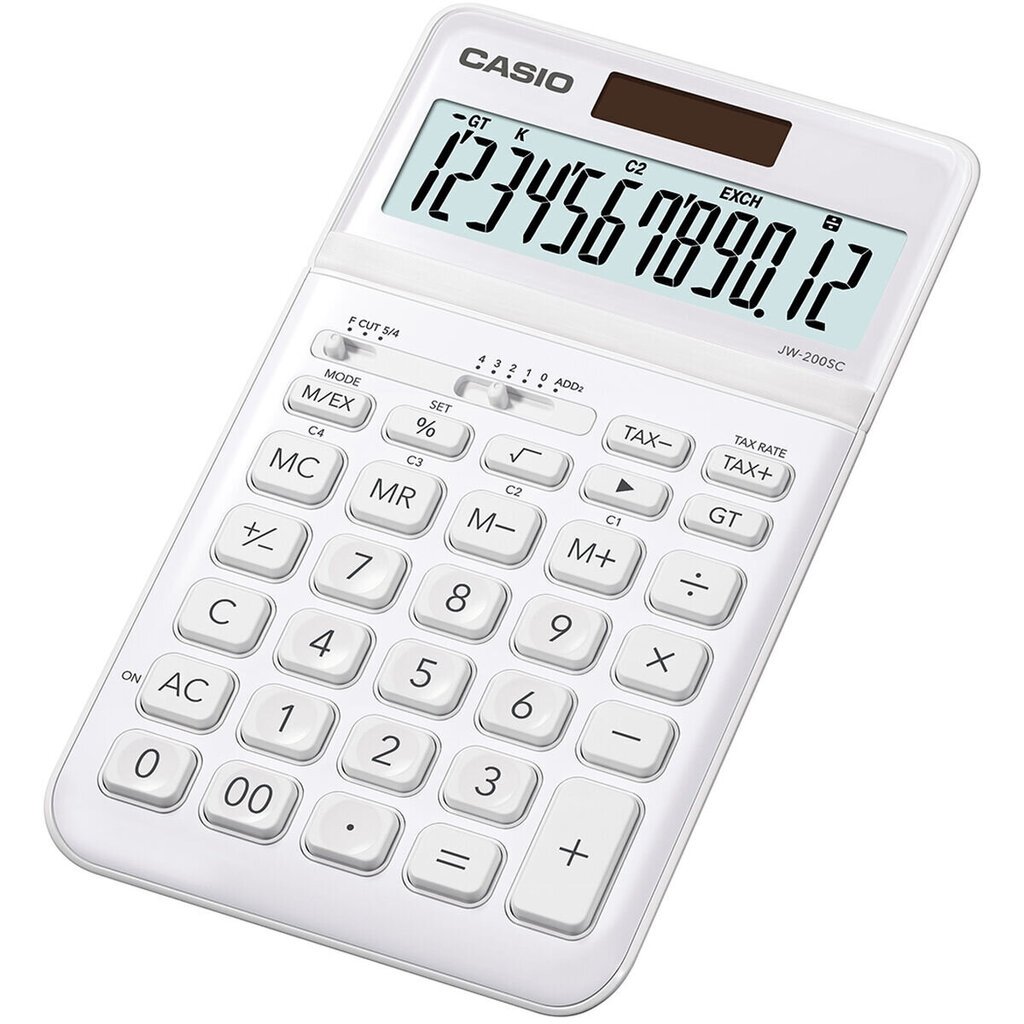 Kalkulators Casio JW-200SC-WE, balts, plastmasas цена и информация | Kancelejas preces | 220.lv