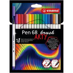 Маркер Stabilo Pen 68 brush ARTY, 18 шт. цена и информация | Канцелярия | 220.lv