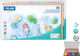 Цветные карандаши Milan Acuarelable, 36 шт. цена и информация | Канцелярия | 220.lv