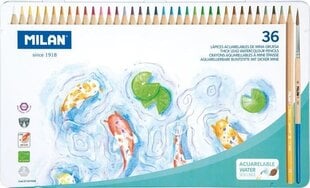Цветные карандаши Milan Acuarelable, 36 шт. цена и информация | Канцелярия | 220.lv