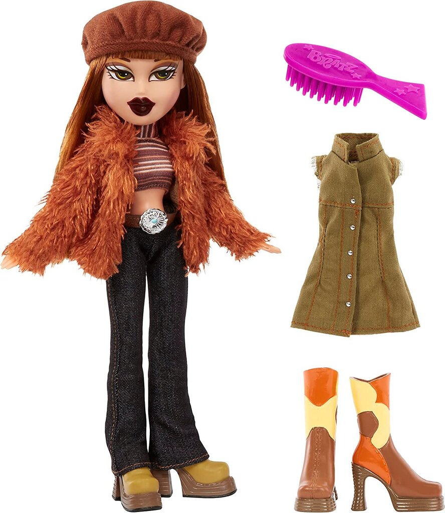 Lelle Bratz Original Fashion Doll - MEYGAN - Divi tērpi, modes aksesuāri, hologrāfiskais iepakojums un plakāts - 28 cm цена и информация | Rotaļlietas meitenēm | 220.lv