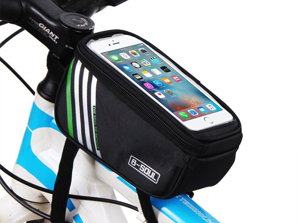 Ūdensizturīgs velosipēda telefona turētājs ar somu velosipēda rāmim цена и информация | Velo somas, telefona turētāji | 220.lv
