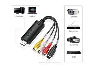 VHS uz USB adapteris cena un informācija | Adapteri un USB centrmezgli | 220.lv