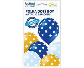 12"/30cm Balonu komplekts 6gab, Polka Dots 4007 cena un informācija | Baloni | 220.lv