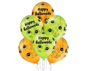 Набор воздушных шаров «Happy Halloween» Spiders, 6 шт, 12"/30 см, 4557 цена и информация | Шары | 220.lv