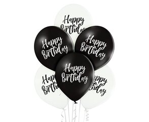 12"/30cm balonu komplekts 6 gab., Happy Birthday. 3716 cena un informācija | Baloni | 220.lv