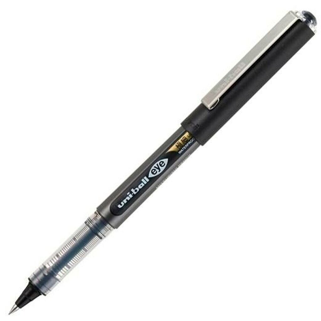 Liquid ink ballpoint pildspalva Uni-Ball Eye Ultra Micro UB-150-38, melna, 12 gab. цена и информация | Rakstāmpiederumi | 220.lv