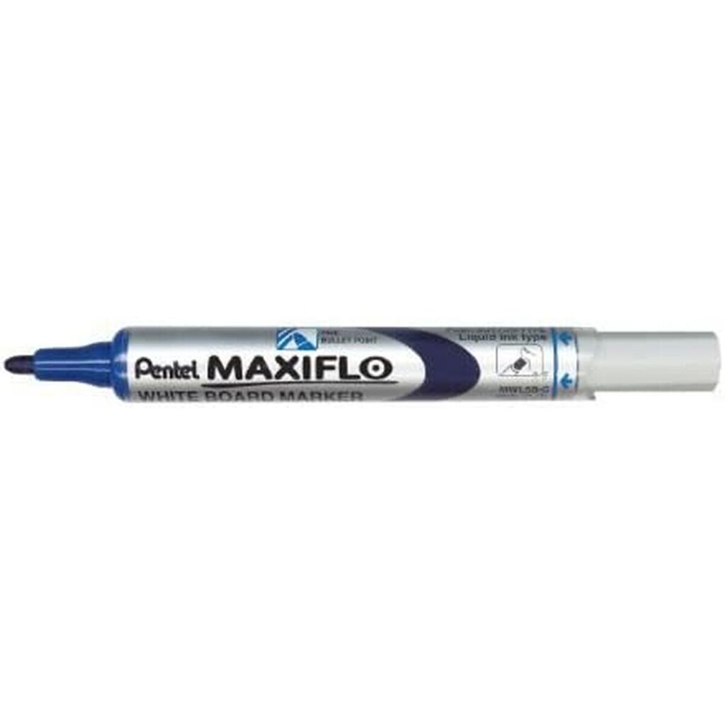 Liquid chalk marķieris Pentel Maxiflo MWL-5S, zils, 12 gab. cena un informācija | Modelēšanas un zīmēšanas piederumi | 220.lv
