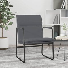 vidaXL atpūtas krēsls, pelēks, 55x64x80 cm, mākslīgā āda cena un informācija | Virtuves un ēdamistabas krēsli | 220.lv