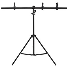 vidaXL fonu statīvs, T-forma, melns, 91x60x(70-200) cm cena un informācija | Apgaismojums fotografēšanai | 220.lv