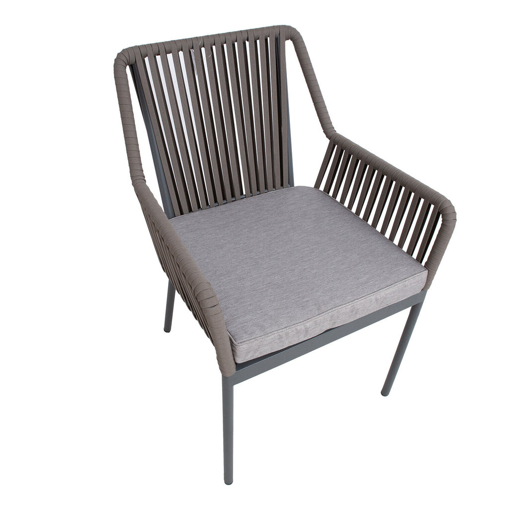 Krēsls ANDROS, pelēks / pelēcīgi brūns cena un informācija | Dārza krēsli | 220.lv