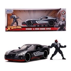 JADA Marvel Car Venom 2008 Dodge Viper  1:24 цена и информация | Конструктор автомобилей игрушки для мальчиков | 220.lv