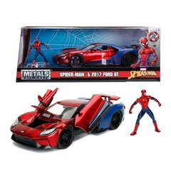 JADA Marvel Spiderman automašīna Ford GT 1:24 2017 cena un informācija | Rotaļlietas zēniem | 220.lv