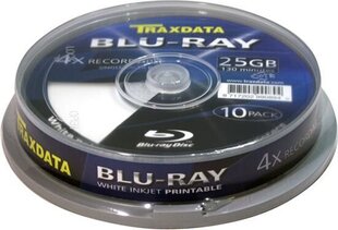 BD-R Traxdata Blu-ray 25 ГБ, 10 шт. цена и информация | Виниловые пластинки, CD, DVD | 220.lv