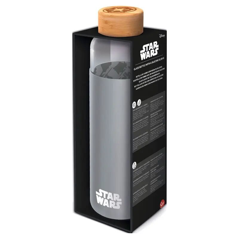 Stikla pudele ar silikona pārklājumu Star Wars, 585ml цена и информация | Ūdens pudeles | 220.lv