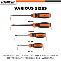 Skrūvgriežu komplekts 6 gab. UK BRAND, WellCut® WC-SDD6U цена и информация | Механические инструменты | 220.lv