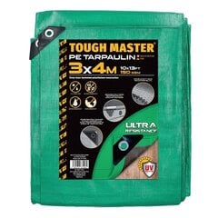 Ūdensnecaurlaidīgs brezents/ tents 3 x 4 m UK BRAND TOUGH MASTER® TM-PT1534 цена и информация | Садовые инструменты | 220.lv