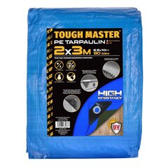 Ūdensnecaurlaidīgs brezents/ tents 2 x 3 m UK BRAND TOUGH MASTER® TM-PT923 cena un informācija | Dārza instrumenti | 220.lv