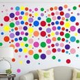 Виниловые наклейки на стену в горошек Разноцветные круглые стикеры Декор детской комнаты - 264 шт.