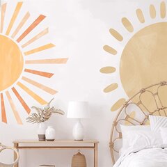 Виниловые наклейки на стену Половина солнца Стикер для домашнего декора - 6 шт. цена и информация | Декоративные наклейки | 220.lv