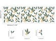 Vinila sienas uzlīmes Zaļās lapas un ogas Interjera dekors - 32 gab. cena un informācija | Dekoratīvās uzlīmes | 220.lv