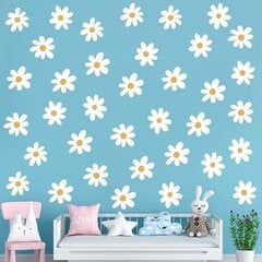 Vinila ziedu sienas uzlīmes margrietiņas bērnu istabas dekors - 36 gab cena un informācija | Dekoratīvās uzlīmes | 220.lv