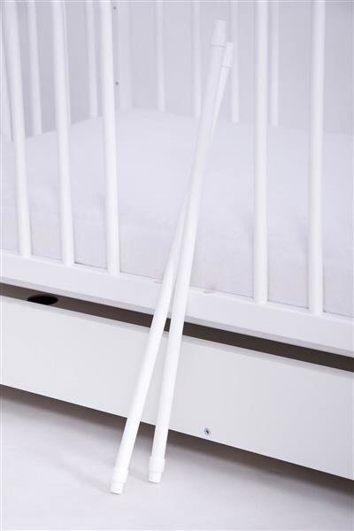 Bērnu gultiņa - atvilktne - balta cena un informācija | Zīdaiņu gultas | 220.lv
