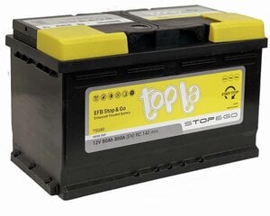 Akumulators Topla EFB Stop&Go TSG80 58088 SMF 80Ah R 800A EN cena un informācija | Akumulatori | 220.lv
