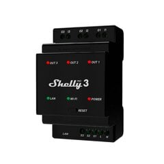 Реле Shelly Pro 3 цена и информация | Системы безопасности, контроллеры | 220.lv