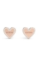 Блестящие бронзовые серьги-сердечки Guess Heart to Heart JUBE01082JWRG цена и информация | Серьги | 220.lv