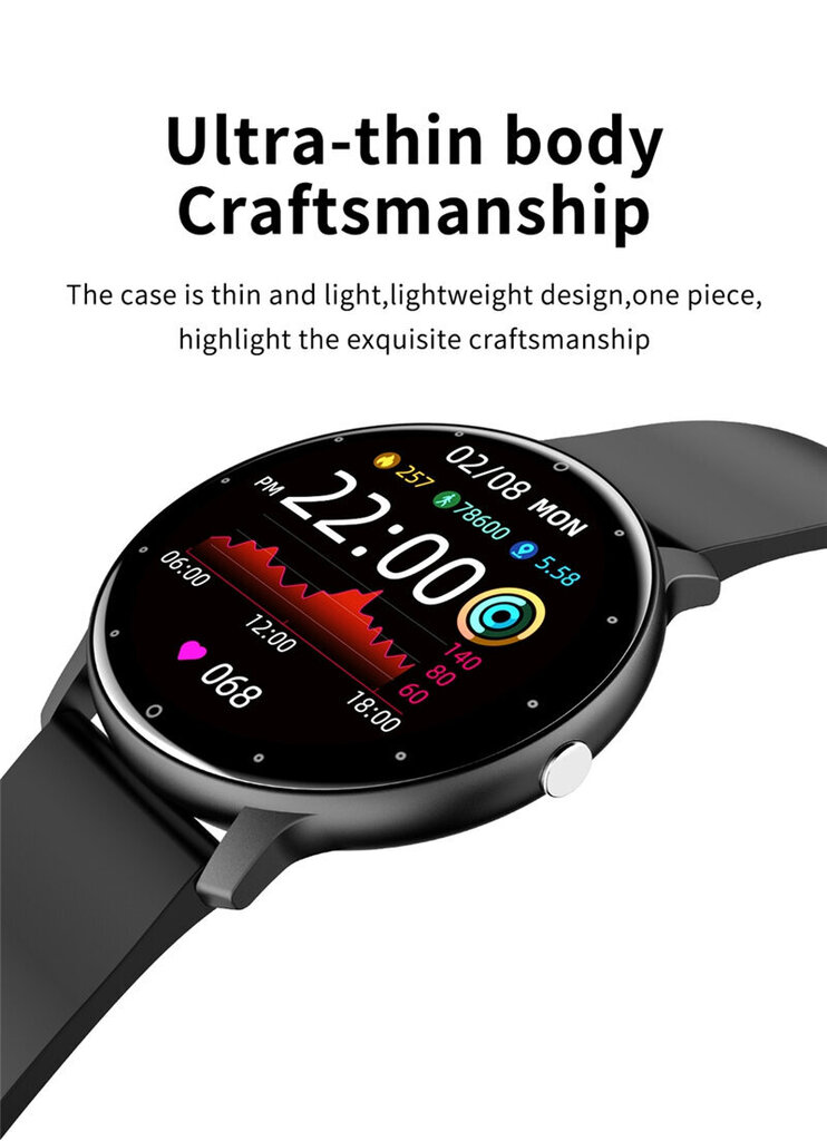 Livman ZL02D Black cena un informācija | Viedpulksteņi (smartwatch) | 220.lv