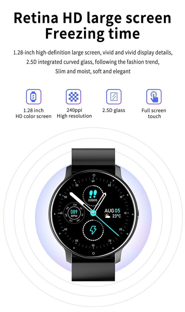 Livman ZL02D Black cena un informācija | Viedpulksteņi (smartwatch) | 220.lv