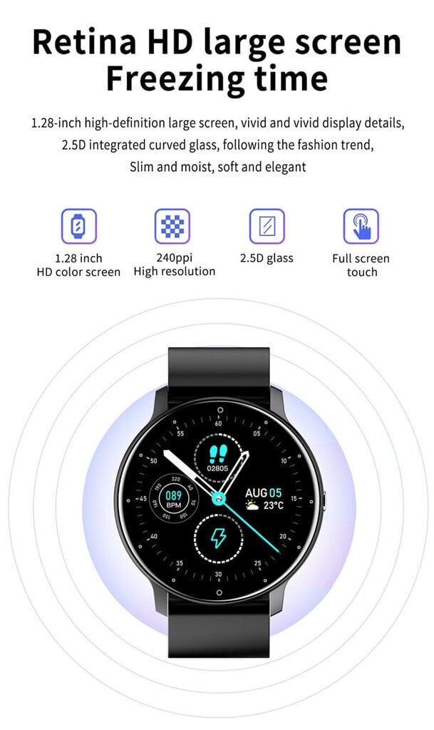 Viedpulkstenis; Smartwatch, LIVMAN ZL02D cena un informācija | Viedpulksteņi (smartwatch) | 220.lv