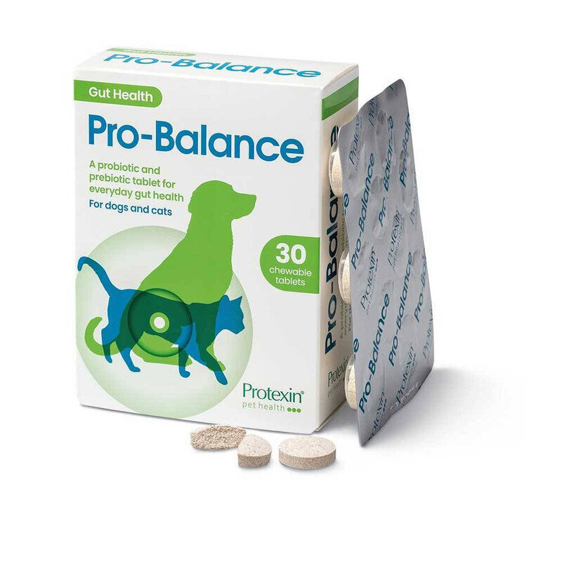 Protexin pro-līdzsvara probiotika un prebiotika kaķiem un suņiem, 30 tabletes цена и информация | Vitamīni, uztura bagātinātāji, pretparazītu līdzekļi kaķiem | 220.lv