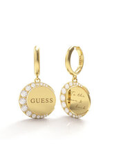 Круглые позолоченные серьги с подвесками Guess Moon Phases, JUBE01192JWYG цена и информация | Серьги | 220.lv