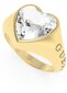 Guess Romantisks zeltīts gredzens ar mirdzošu sirdi UBR70004 цена и информация | Gredzeni | 220.lv