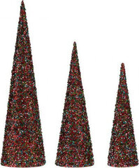 Krist+ Dekors Ziemassvētki Konusi Mirdzumi 3 Daudzums Zils Fuksija (16,5 x 60 x 16,5 cm) cena un informācija | Ziemassvētku dekorācijas | 220.lv