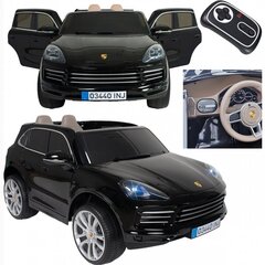 Bērnu divvietīgs elektroauto - Porsche Cayenne S, melns cena un informācija | Bērnu elektroauto | 220.lv