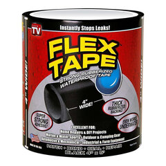 Водостойкая клейкая лента Flex Tape, черная, 10 x 150 см цена и информация | Механические инструменты | 220.lv