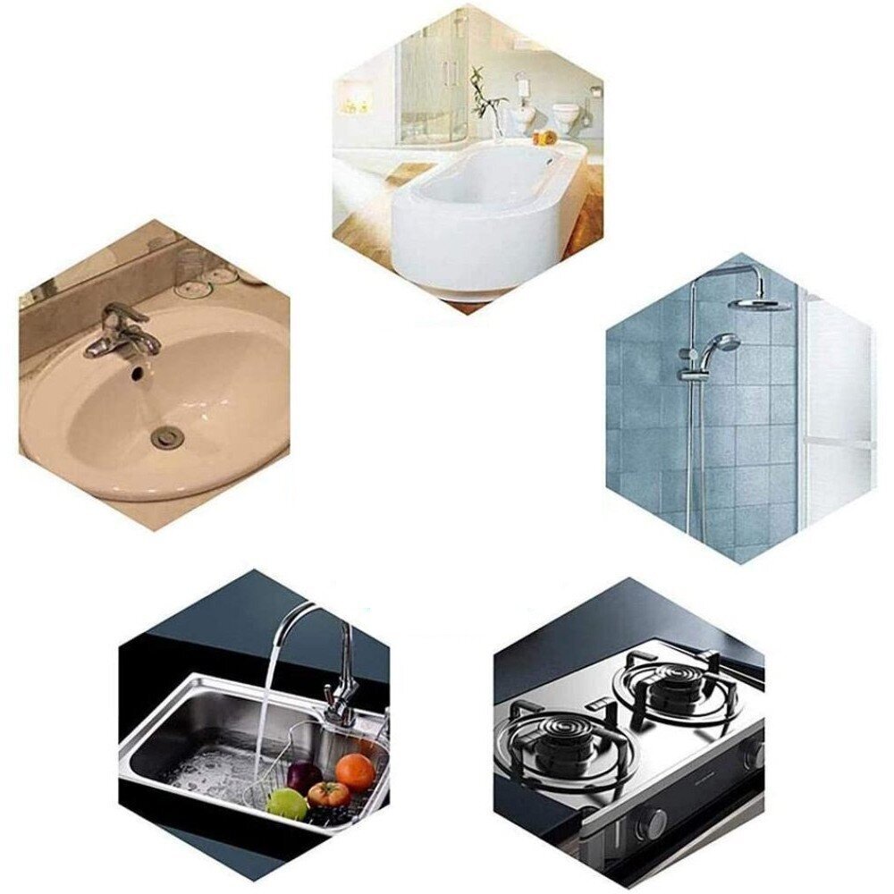 Silikona hermētiskā blīvējuma lente vannas istabai, balta, 3,1 m x 22 mm cena un informācija | Piederumi vannām un dušas kabīnēm | 220.lv