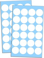Виниловые наклейки белые круги - 1200 шт. (2,5 см) цена и информация | Декоративные наклейки | 220.lv