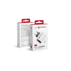 Forcell Travel Charger Micro USB Universal 1A + kabelis Balts cena un informācija | Lādētāji un adapteri | 220.lv